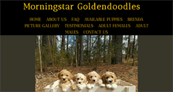 Desktop Screenshot of morningstargoldendoodles.com